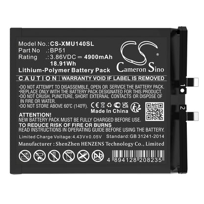 Replacement Battery for Xiaomi 14 Ultra – Mobile, SmartPhone – 4900mAh / 3.86V
