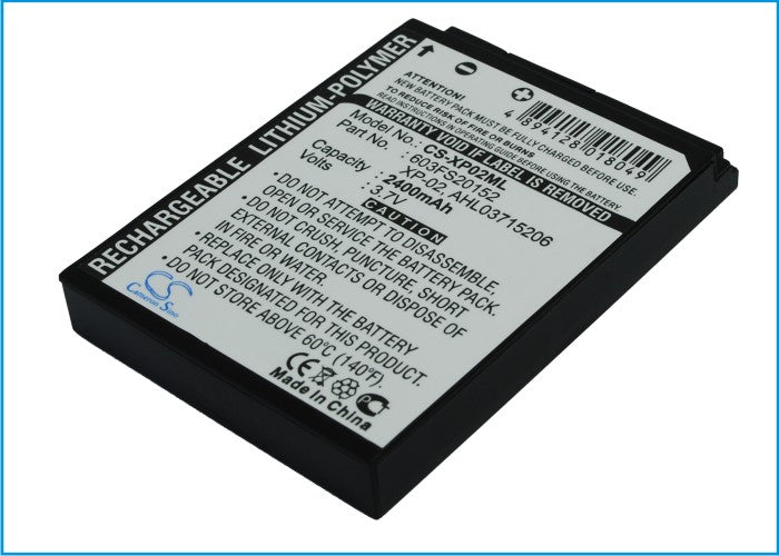 Replacement Battery for O2 XDA Atom Life – PDA, Pocket PC – 2400mAh / 3.7V