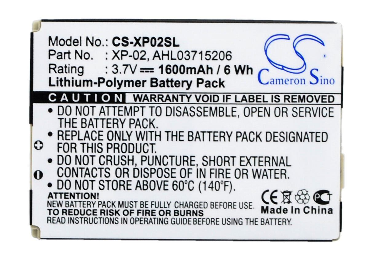 Replacement Battery for O2 | Orsio XDA Atom – PDA, Pocket PC – 1600mAh / 3.7V