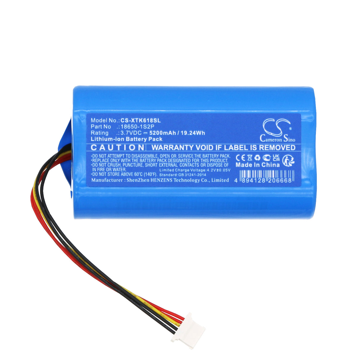 Replacement Battery for XTOOL InPlus IK618 Automotive Key Programmer – Diagnostic Scanner – 5200mAh / 3.7V