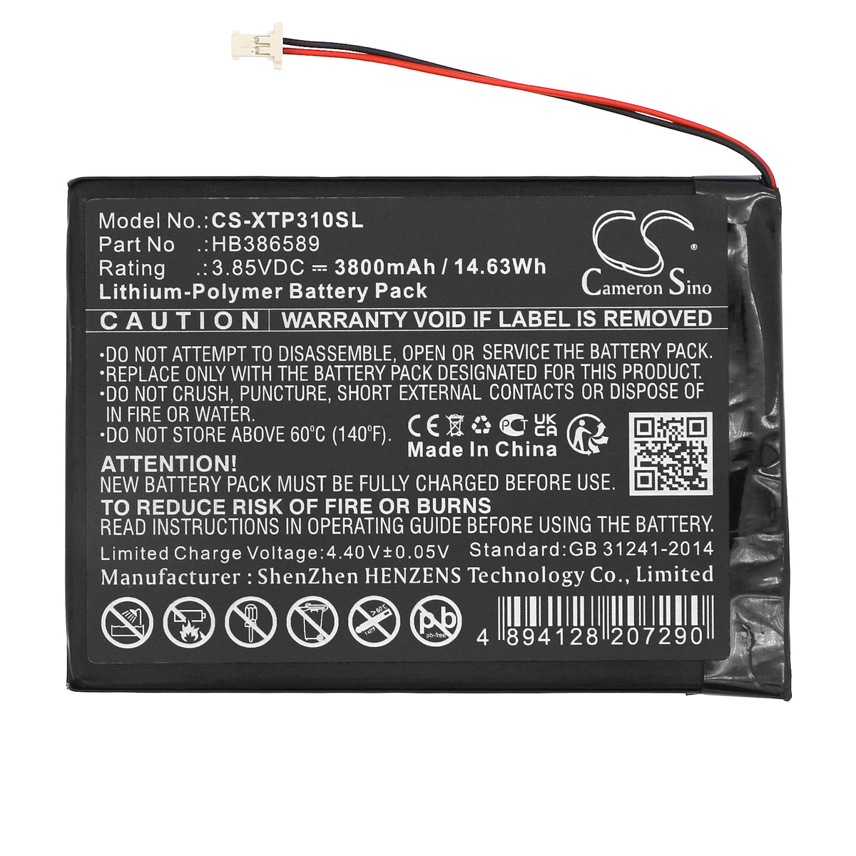 Replacement Battery for XTOOL X100PAD AUTO Key Programmer Tablet – Diagnostic Scanner – 3800mAh / 3.85V