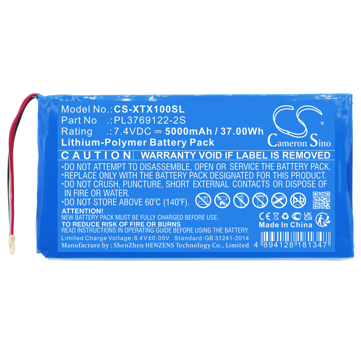 Replacement Battery for XTOOL X100 Pad 2 – Diagnostic Scanner – 5000mAh / 7.4V