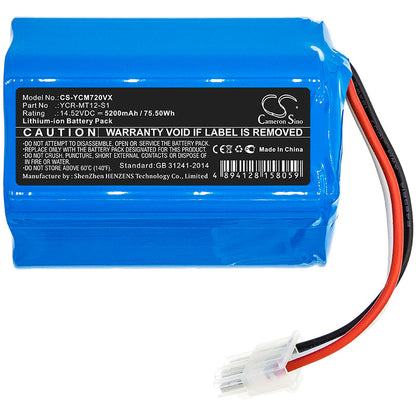 Replacement Battery for iCLEBO  O5 – Vacuum – 5200mAh / 75.50Wh / 14.52V