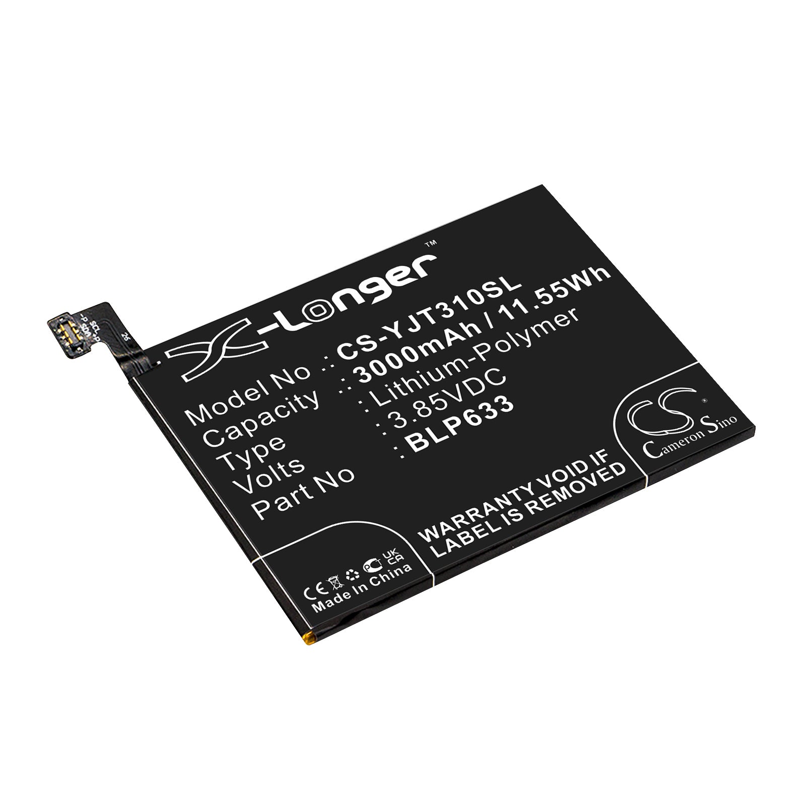 Replacement Battery for OnePlus 3T – Mobile, SmartPhone – 3000mAh / 3.85V - image 1