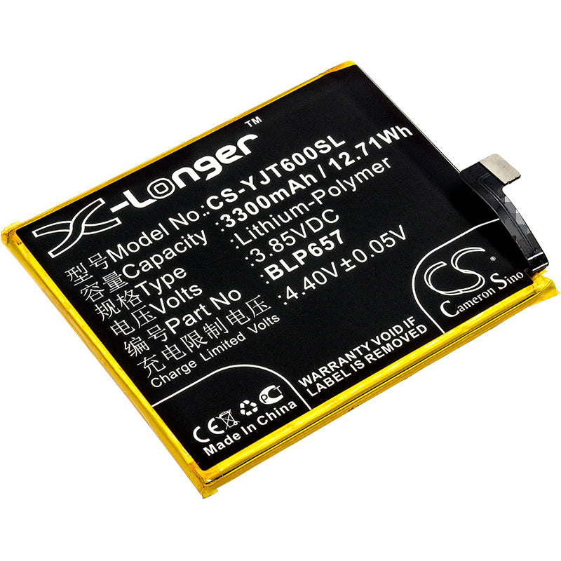 Replacement Battery for OnePlus 6 – Mobile, SmartPhone – 3300mAh / 3.85V - image 1