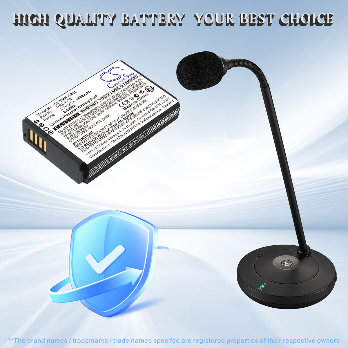 Replacement Battery for Yamaha RM-WGL – Communication & Conferencing – 1800mAh / 3.7V