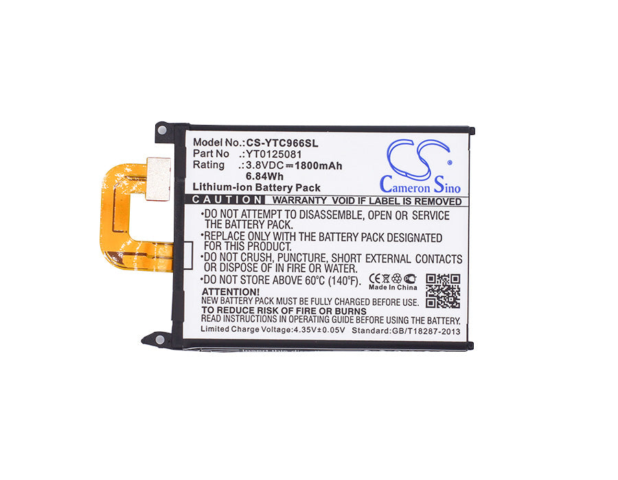 Replacement Battery for YOTAPHONE  C9660 – Mobile, SmartPhone – 1800mAh / 6.84Wh / 3.8V