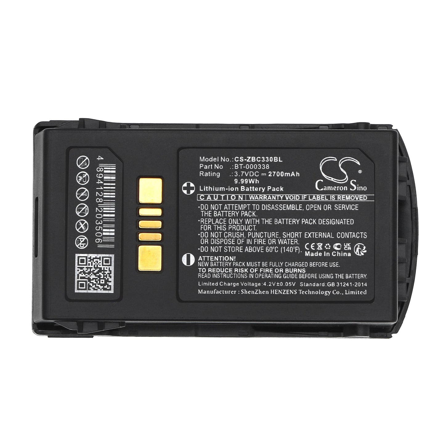 Replacement Battery for Zebra  MC33 – Barcode Scanner – 2700mAh / 9.99Wh / 3.7V