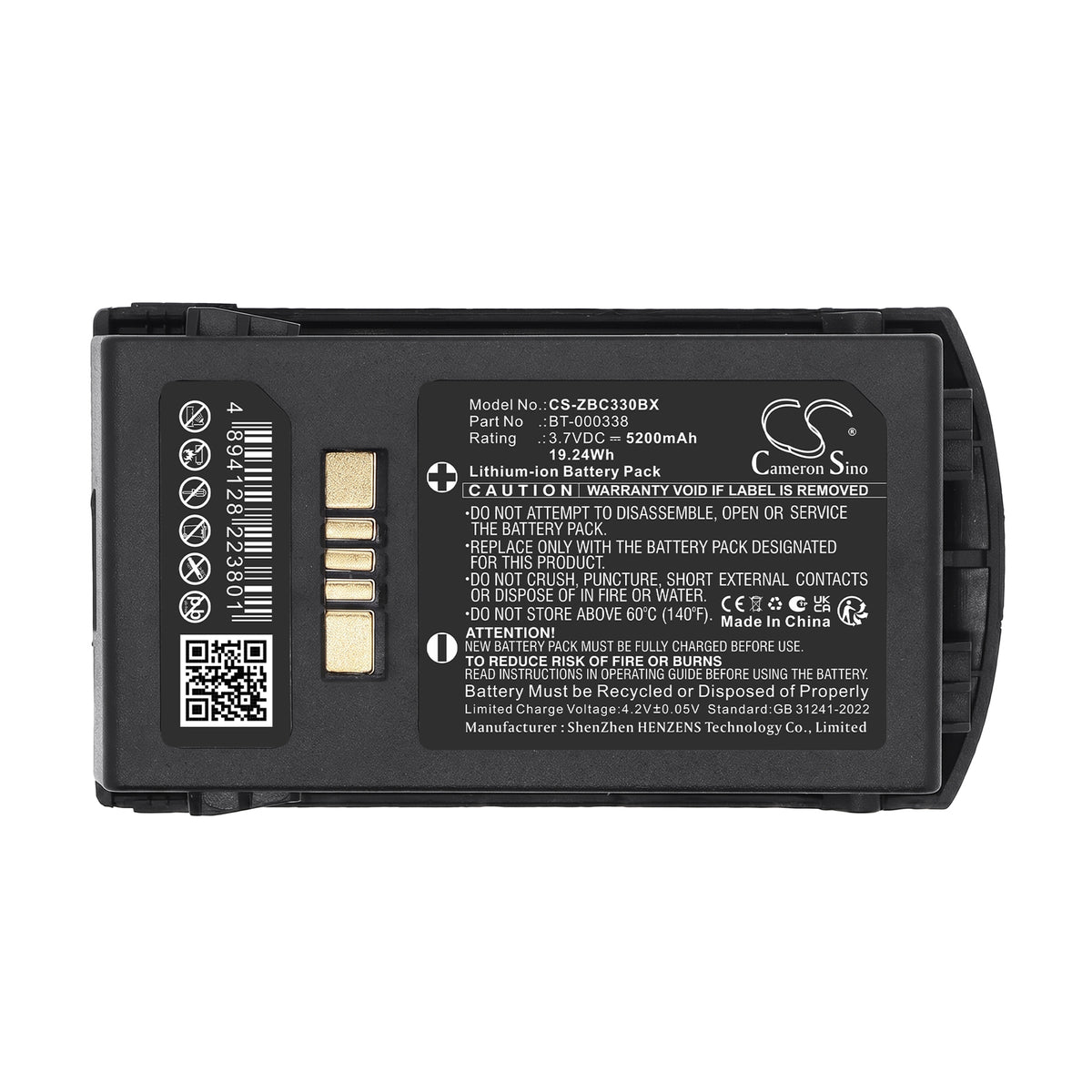 Replacement Battery for Zebra MC33 – Barcode Scanner – 5200mAh / 3.7V
