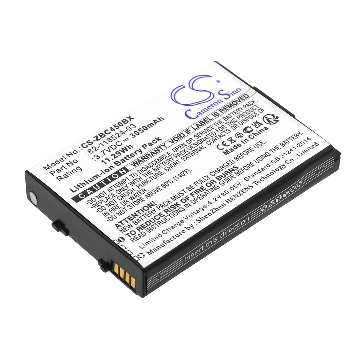Replacement Battery for Zebra MC45 – Barcode Scanner – 3050mAh / 3.7V
