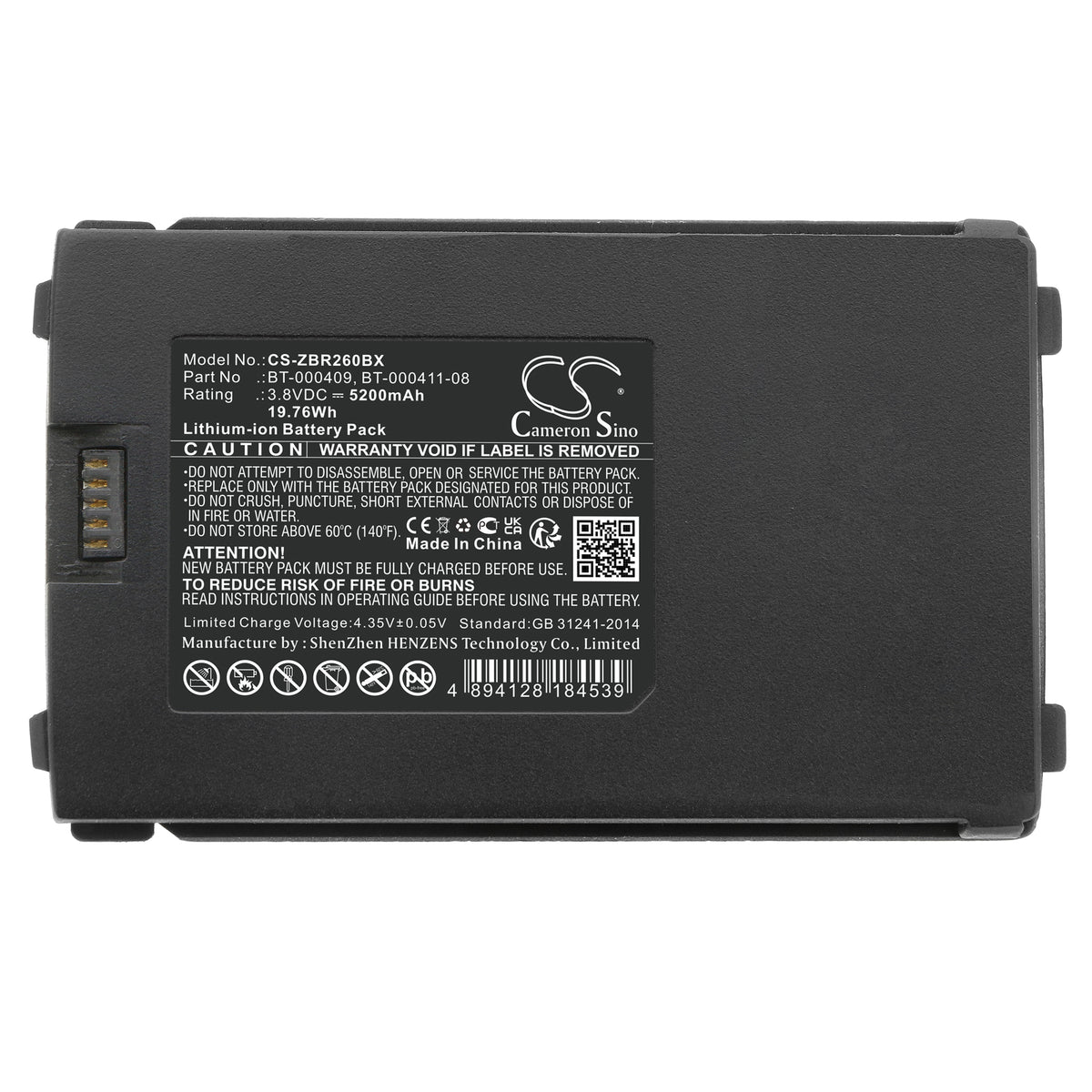 Replacement Battery for Zebra TC21 – Barcode Scanner – 5200mAh / 3.8V