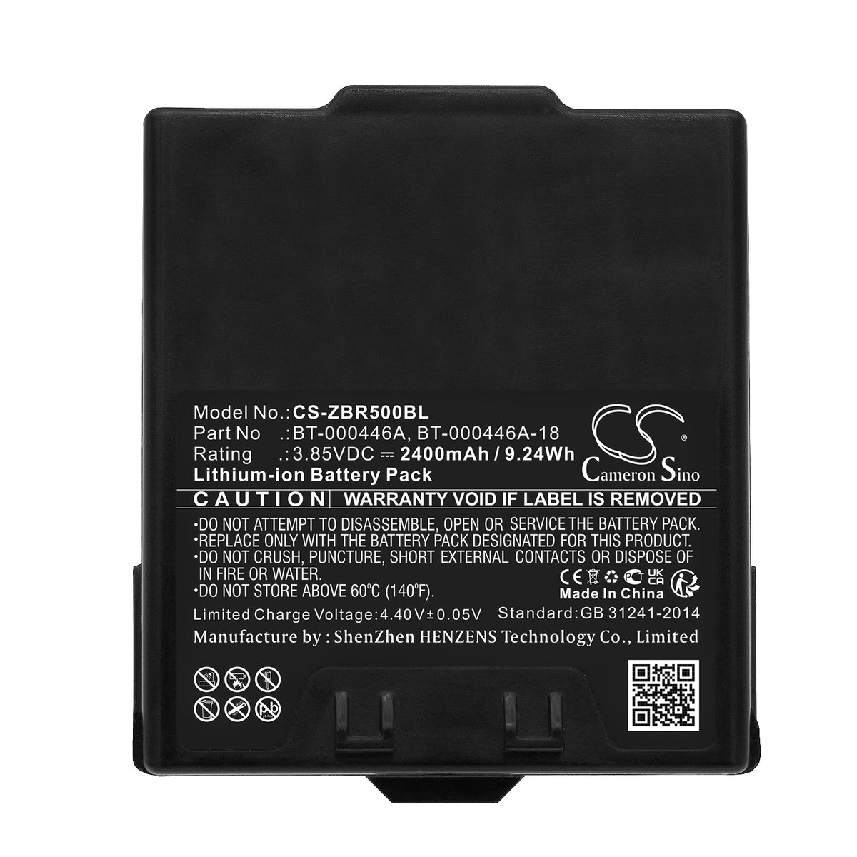 Replacement Battery for Zebra WS50 – Barcode Scanner – 2400mAh / 3.85V