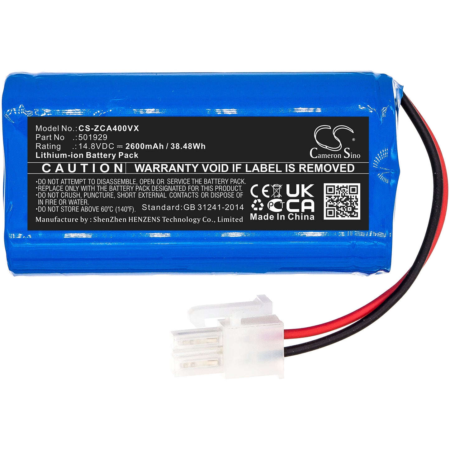 Replacement Battery for Ariete Briciola 2711/1, Briciola 2717/1, Profimaster 2712/1, – 2600mAh / 38.48Wh