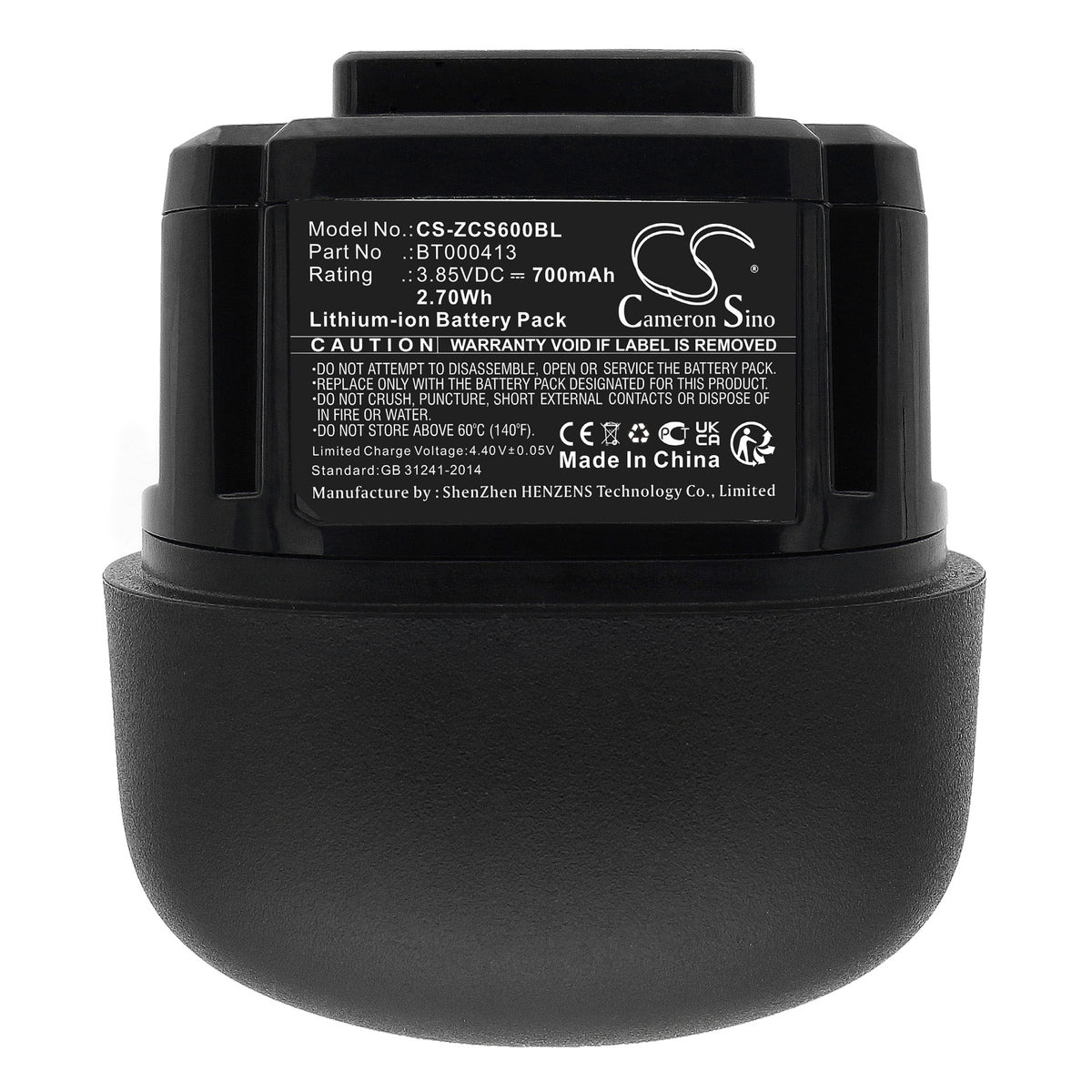 Replacement Battery for Zebra CS60 – Barcode Scanner – 700mAh / 3.85V