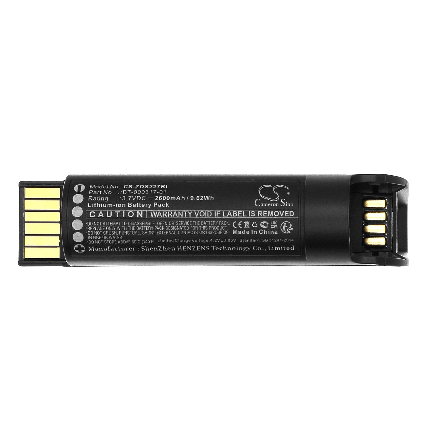 Replacement Battery for Zebra  CR2278 – Barcode Scanner – 2600mAh / 9.62Wh / 3.7V