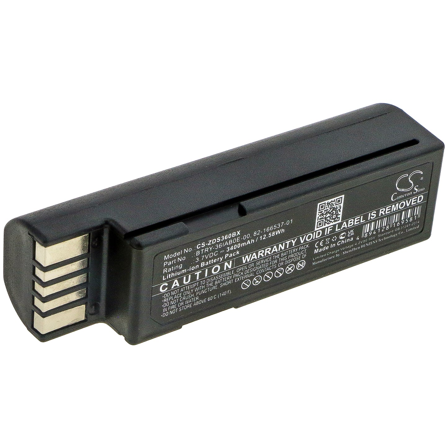 Replacement Battery for Zebra DS3600 – Barcode Scanner – 3400mAh / 3.7V - image 1