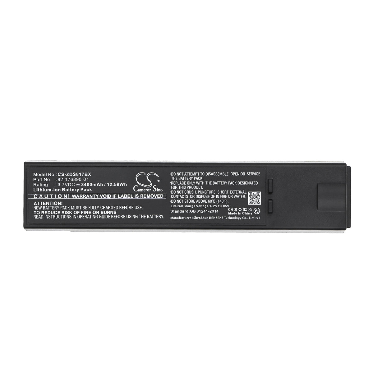 Replacement Battery for Zebra DS8100 – Barcode Scanner – 3400mAh / 3.7V