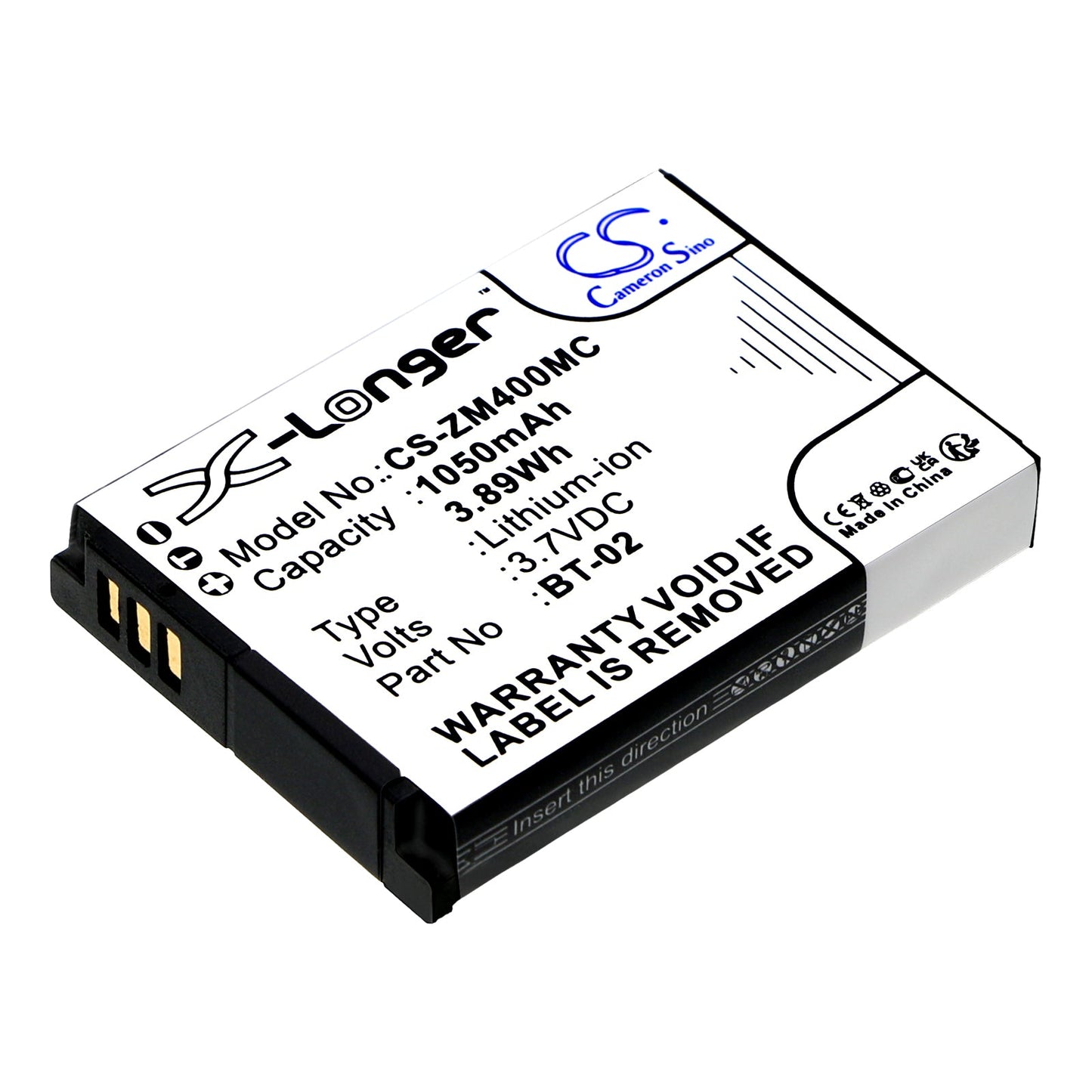 Replacement Battery for ZOOM  247-9036 – Camera – 1050mAh / 3.89Wh / 3.7V
