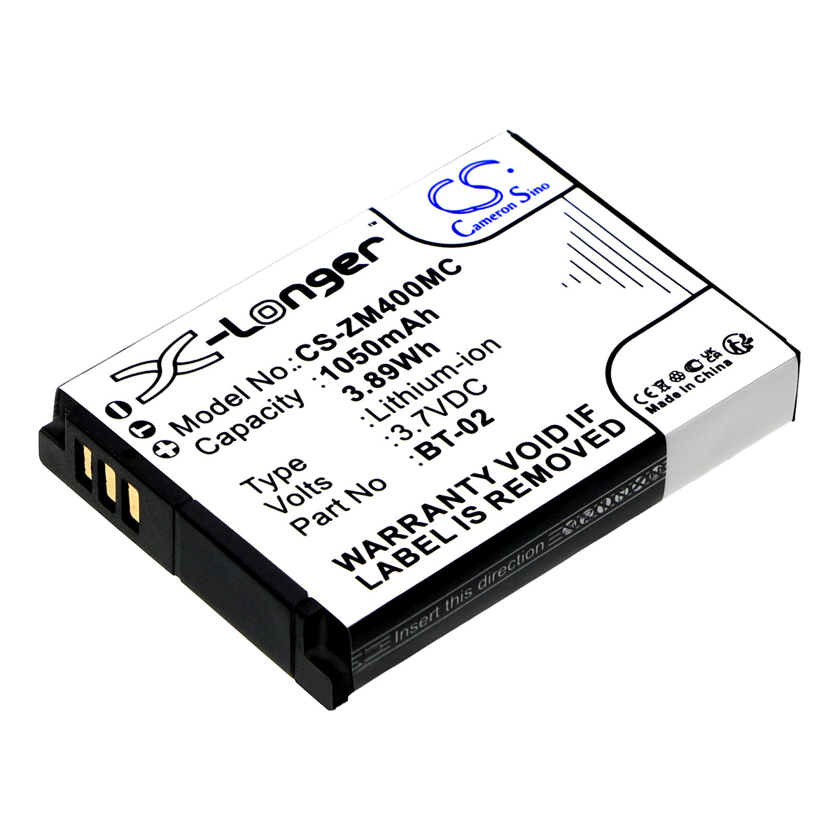 Replacement Battery for HP | Zoom | SeaLife | Silvercrest LC200W Mini WiFi Cam – Camera – 1050mAh / 3.7V