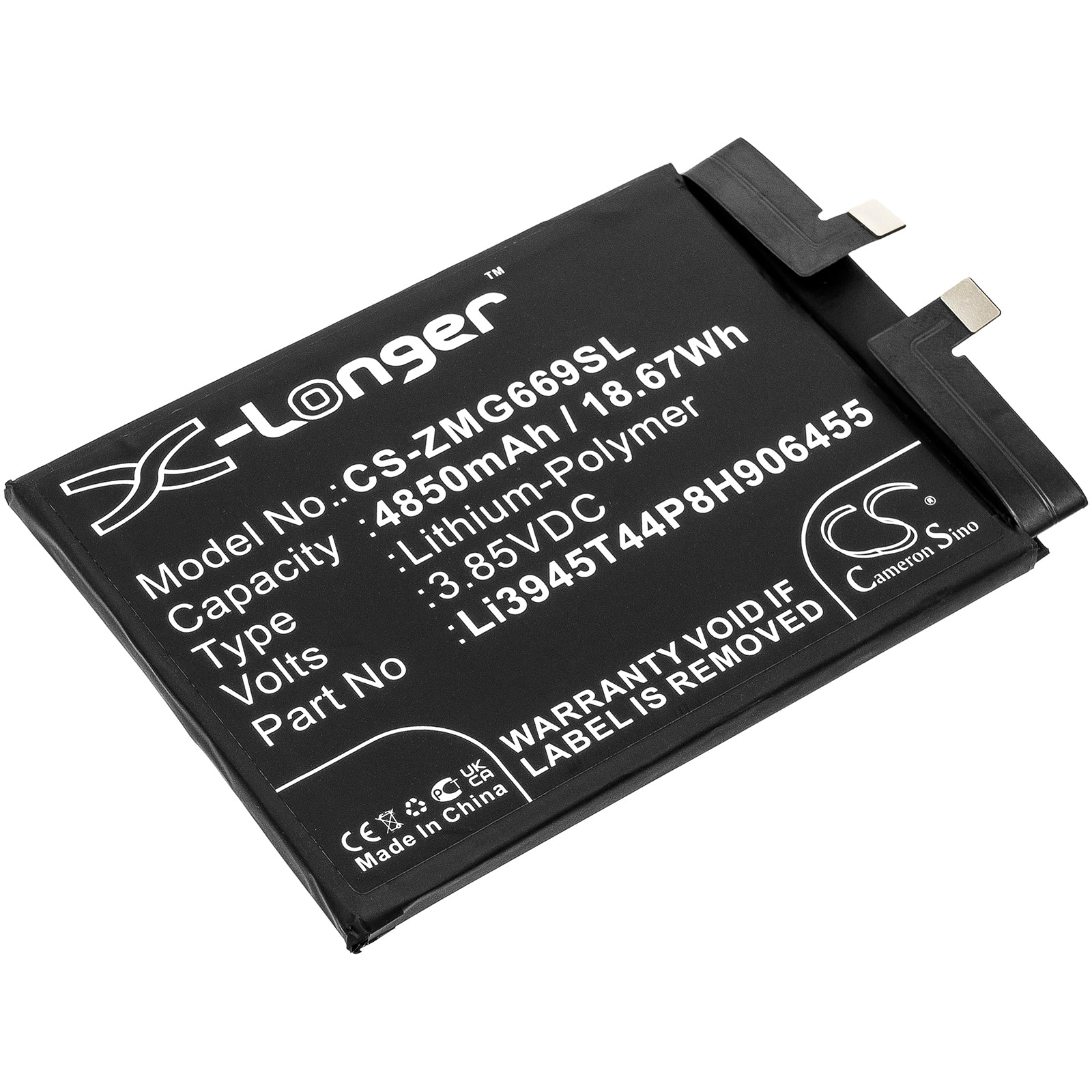 Replacement Battery for ZTE Nubia Red Magic 6 – Mobile, SmartPhone – 4850mAh / 3.85V - image 1