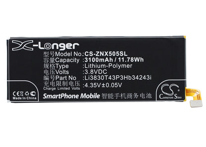Replacement Battery for ZTE Nubia Z7 Max – Mobile, SmartPhone – 3100mAh / 3.8V - image 1