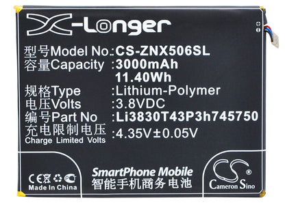 Replacement Battery for ZTE Nubia Z7 Dual SIM – Mobile, SmartPhone – 3000mAh / 3.8V - image 5