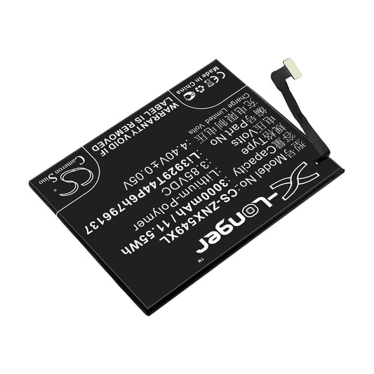 Replacement Battery for ZTE  Nubia Z11 Mini S – Mobile, SmartPhone – 3000mAh / 11.55Wh / 3.85V