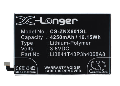 Replacement Battery for ZTE Nubia X6 – Mobile, SmartPhone – 4250mAh / 3.8V - image 1