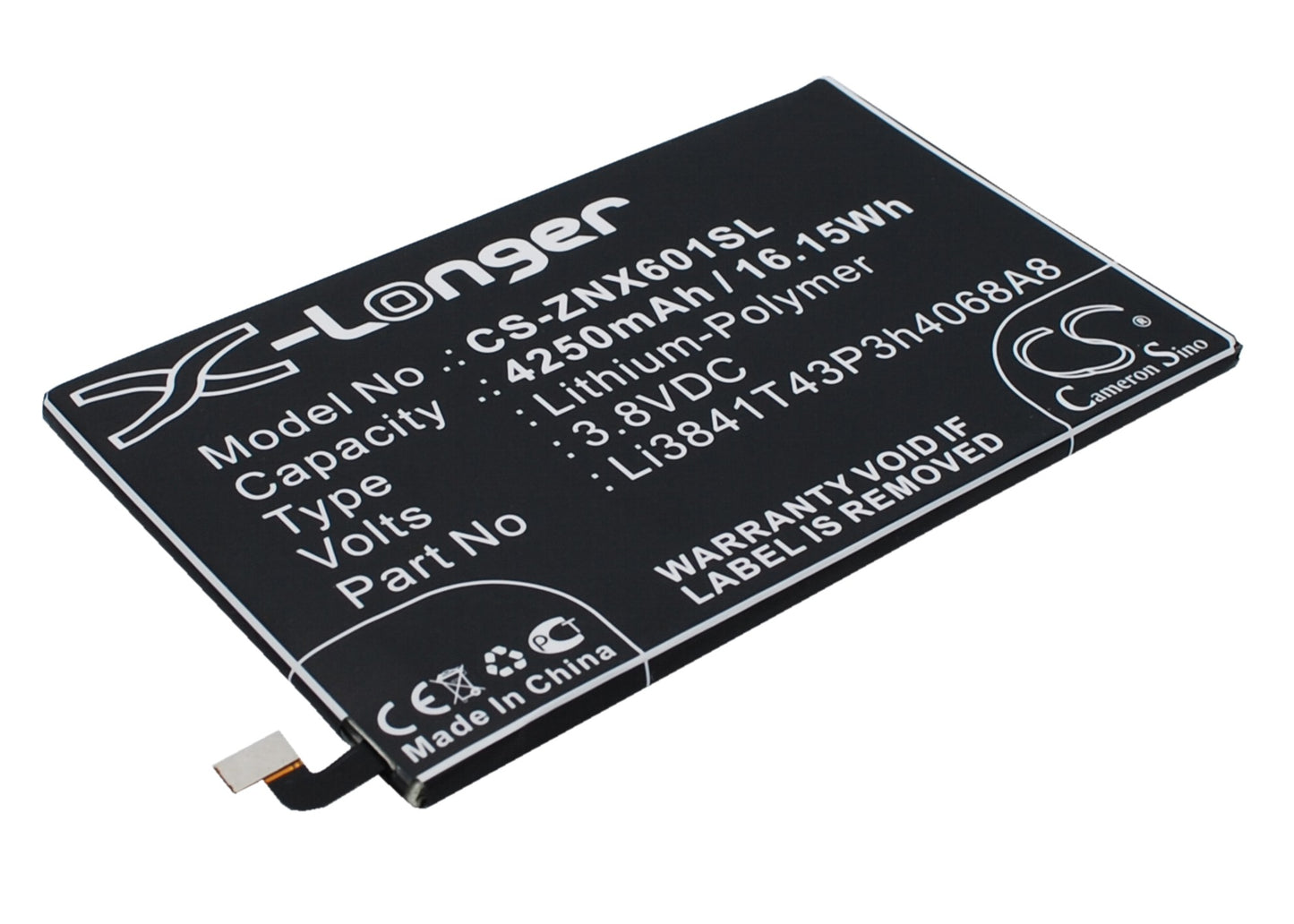 Replacement Battery for ZTE Nubia X6 – Mobile, SmartPhone – 4250mAh / 3.8V - image 2