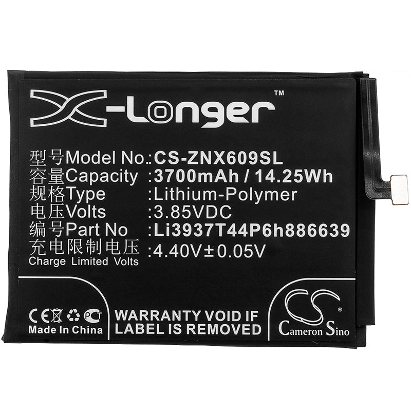 Replacement Battery for Nubia  NX609J – Mobile, SmartPhone – 3700mAh / 14.25Wh / 3.85V