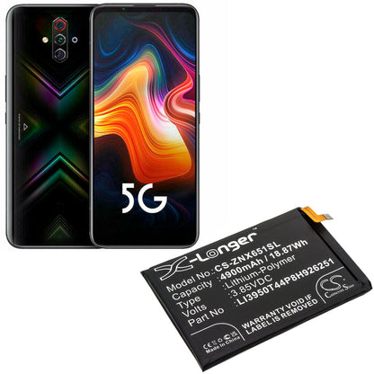 Replacement Battery for ZTE  Nubia Play – Mobile, SmartPhone – 4900mAh / 18.87Wh / 3.85V