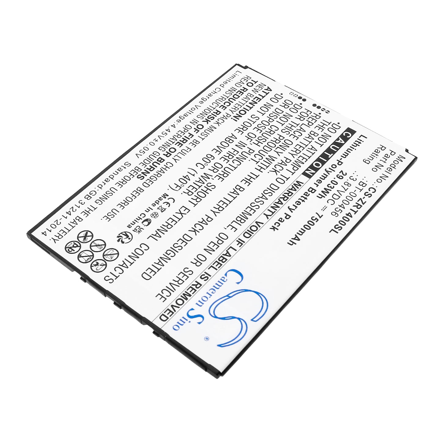 Replacement Battery for Zebra ET40 – Tablet – 7500mAh / 3.87V - image 2