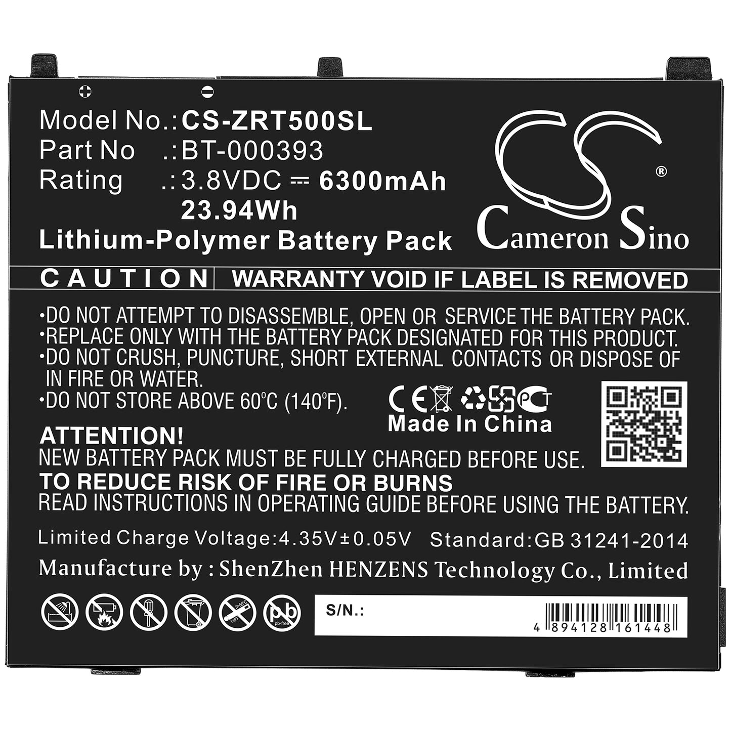 Replacement Battery for Zebra ET50 – Tablet – 6300mAh / 3.8V - image 3