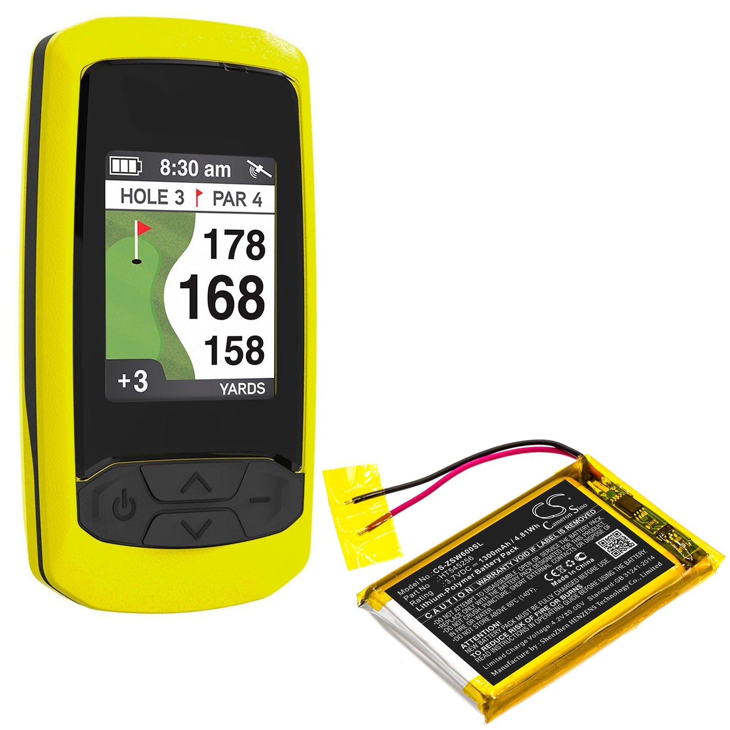 Replacement Battery for IZZO  Swami 6000 – GPS, Navigator – 1300mAh / 4.81Wh / 3.7V