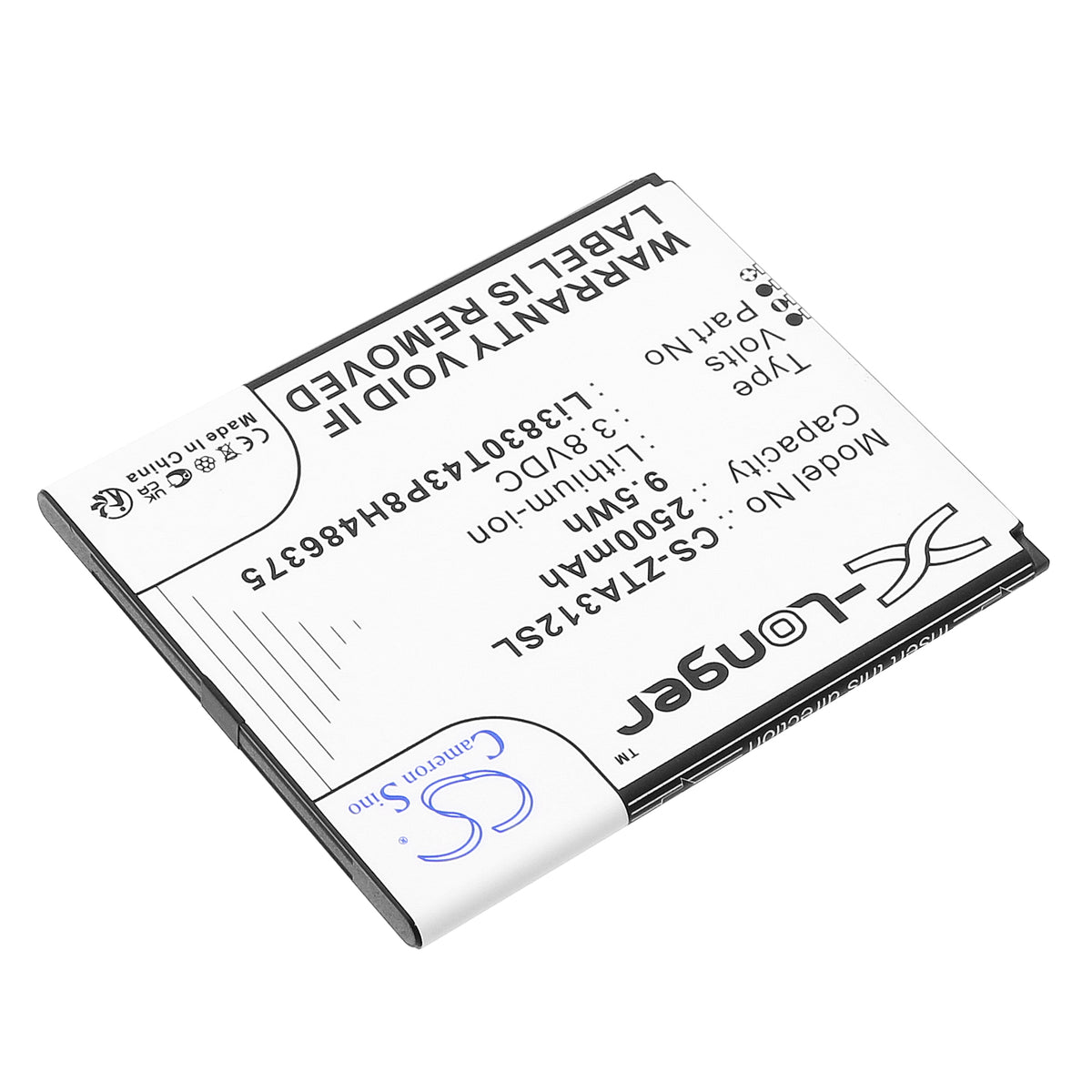 Replacement Battery for ZTE Blade A31 2021 – Mobile, SmartPhone – 2500mAh / 3.8V