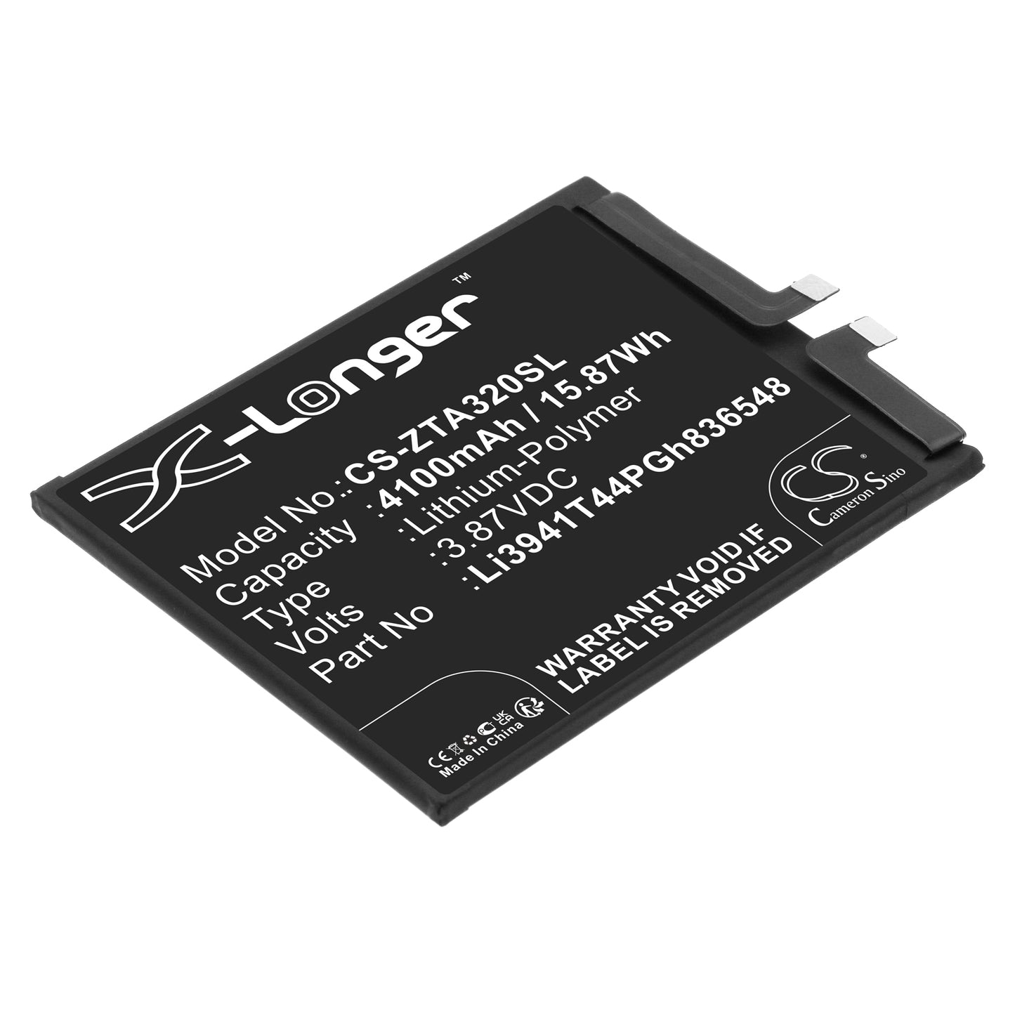 Replacement Battery for ZTE Axon 30 – Mobile, SmartPhone – 4100mAh / 3.87V - image 1