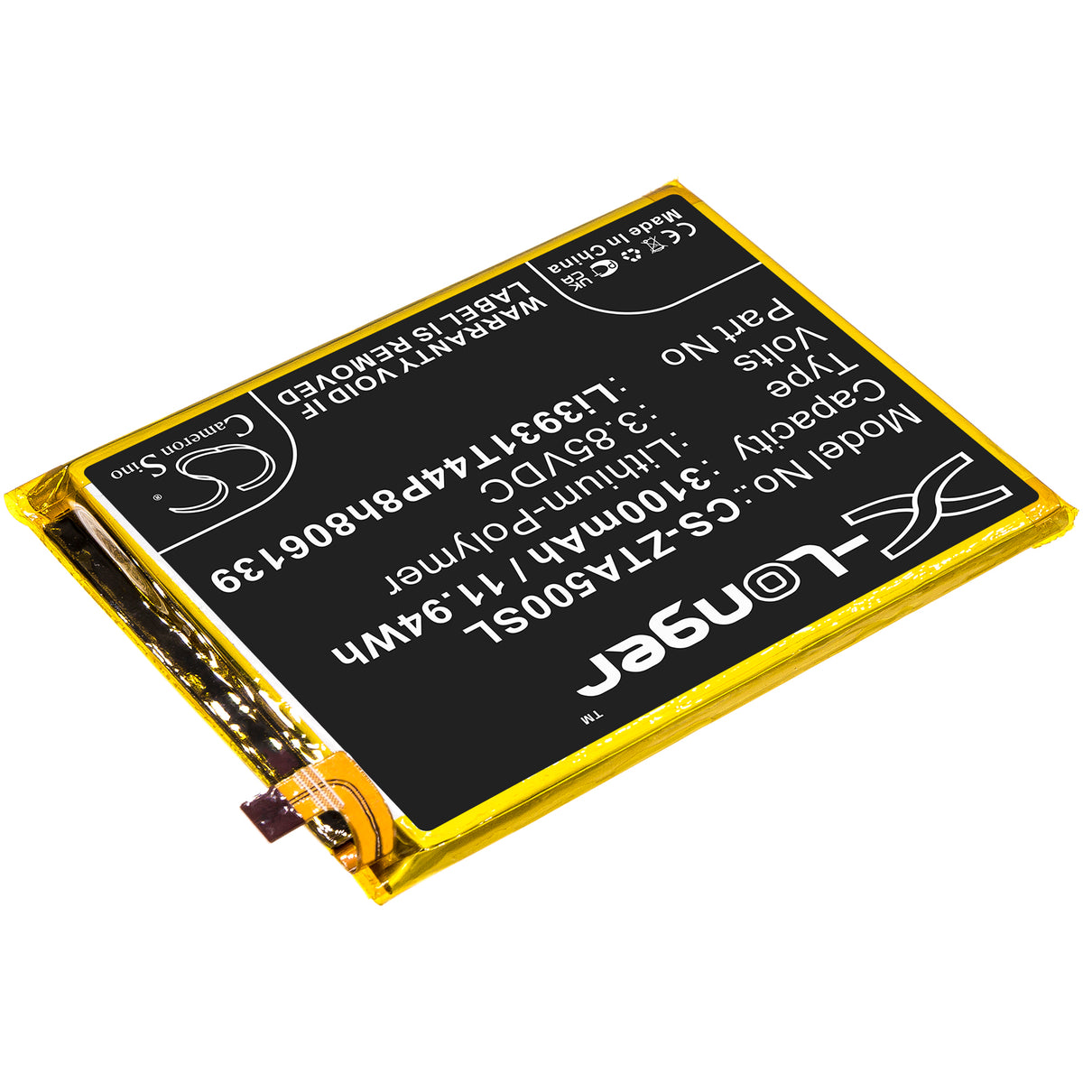 Replacement Battery for ZTE Blade A5 2020 – Mobile, SmartPhone – 3100mAh / 3.85V