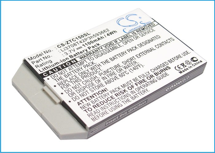 Replacement Battery for ZTE  C150 – Mobile, SmartPhone – 1100mAh / 3.7V