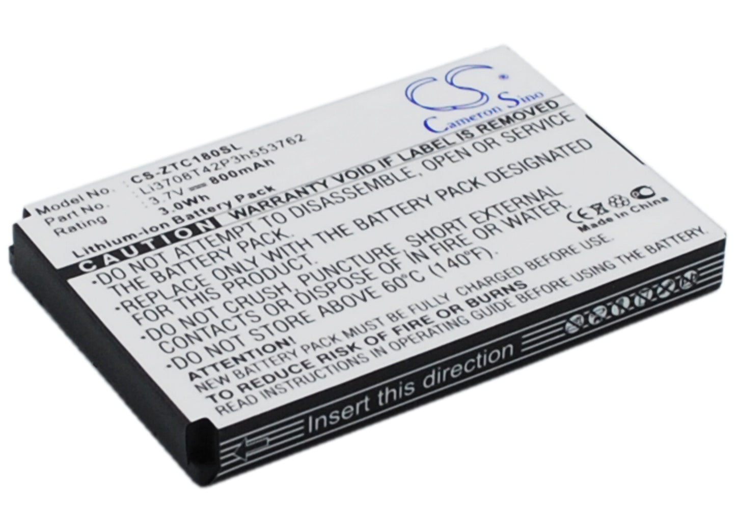 Replacement Battery for ZTE | Telstra C160 – Mobile, SmartPhone – 800mAh / 3.7V - image 2