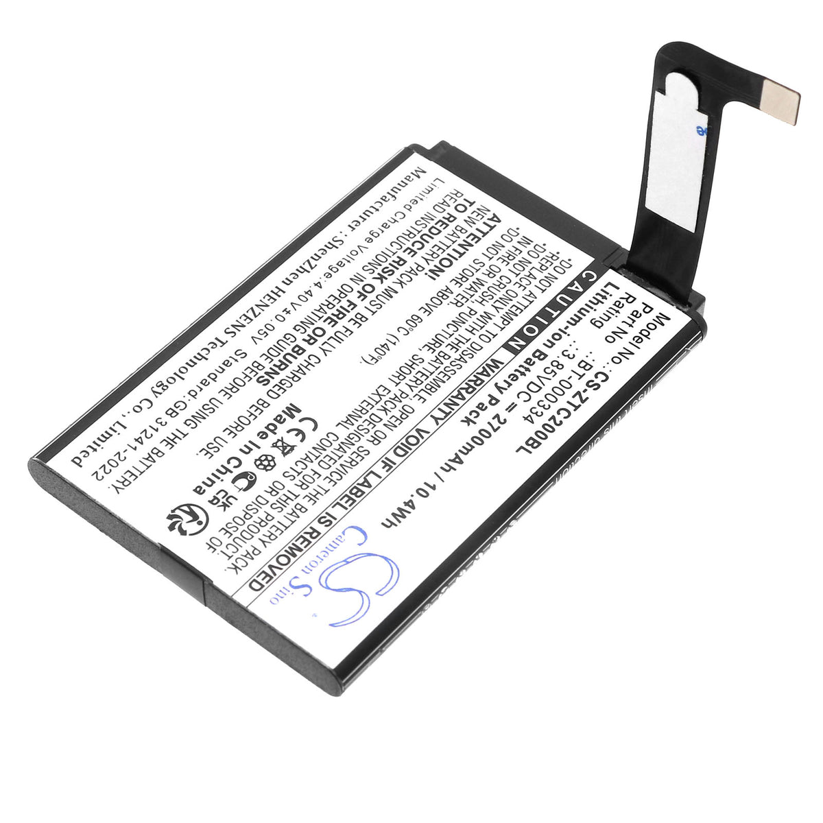 Replacement Battery for Zebra TC20 – Barcode Scanner – 2700mAh / 3.85V
