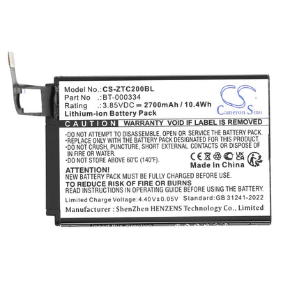 Replacement Battery for Zebra TC20 – Barcode Scanner – 2700mAh / 3.85V