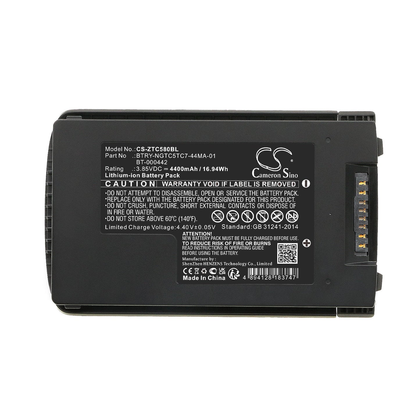 Replacement Battery for Zebra  TC53 – Barcode Scanner – 4400mAh / 16.94Wh / 3.85V