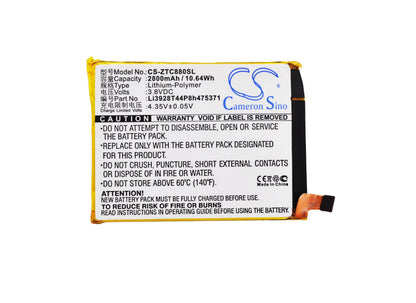 Replacement Battery for ZTE  Axon Mini – Mobile, SmartPhone – 2800mAh / 10.64Wh / 3.8V