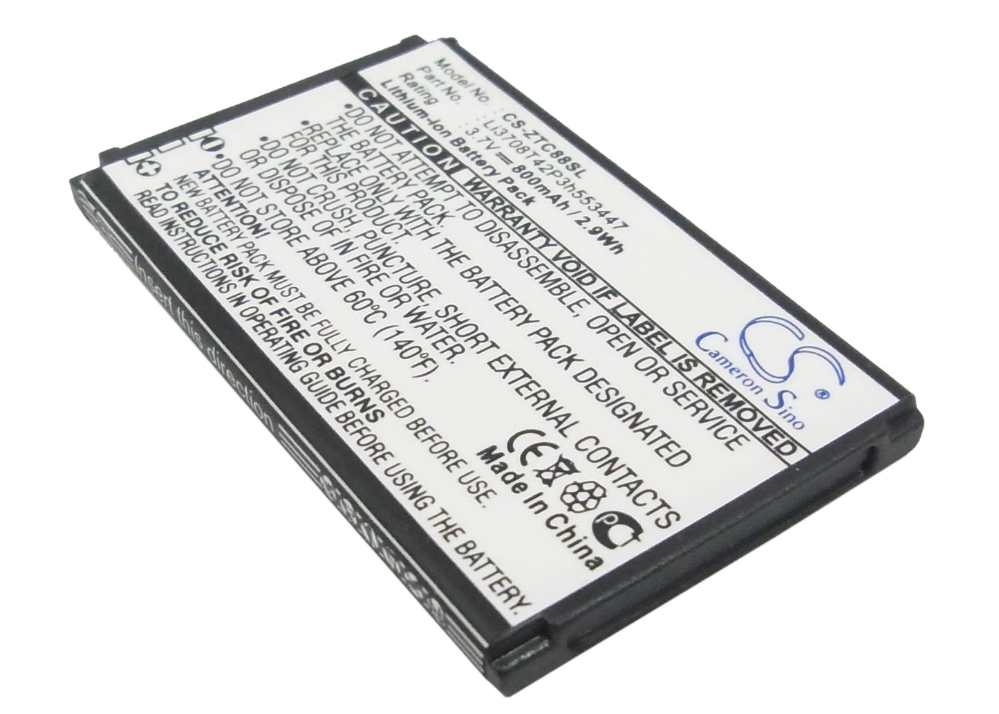 Replacement Battery for MetroPCS | ZTE | AT&T | Vodafone | Orange | Telstra | T-Mobile C88 – Mobile, SmartPhone – 800mAh / 3.7V - image 1