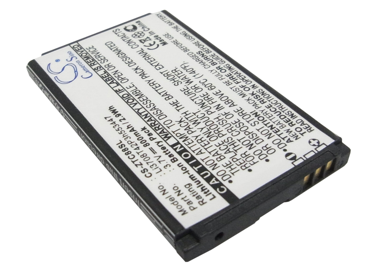 Replacement Battery for AT&T  F160 – Mobile, SmartPhone – 800mAh / 2.96Wh / 3.7V