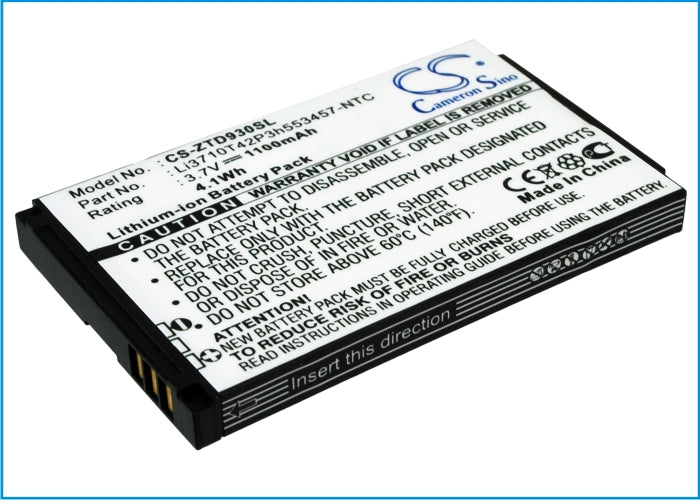 Replacement Battery for Cricket | ZTE Chorus – Mobile, SmartPhone – 1100mAh / 3.7V - image 1