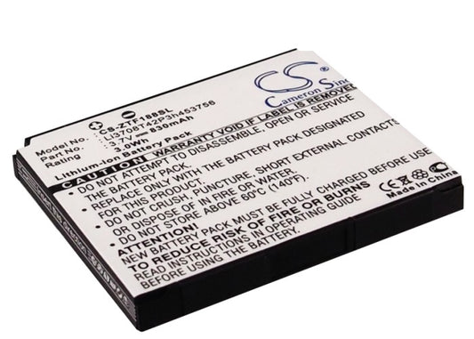 Replacement Battery for ZTE | Telstra | Verizon U200 – Mobile, SmartPhone – 830mAh / 3.7V - image 1