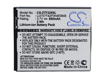 Replacement Battery for Vodafone | BenQ | ZTE | Orange 228 – Mobile, SmartPhone – 550mAh / 3.7V - image 1