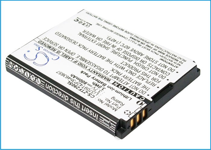 Replacement Battery for Vodafone  547 – Mobile, SmartPhone – 800mAh / 2.96Wh / 3.7V