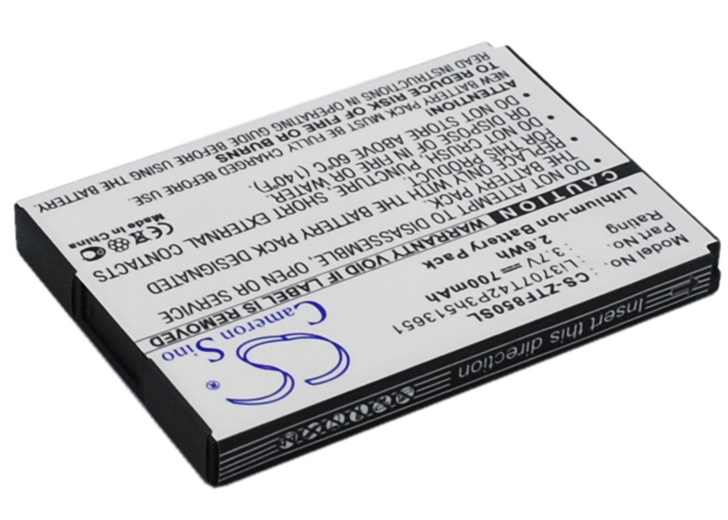 Replacement Battery for ZTE  F252 – Mobile, SmartPhone – 700mAh / 3.7V